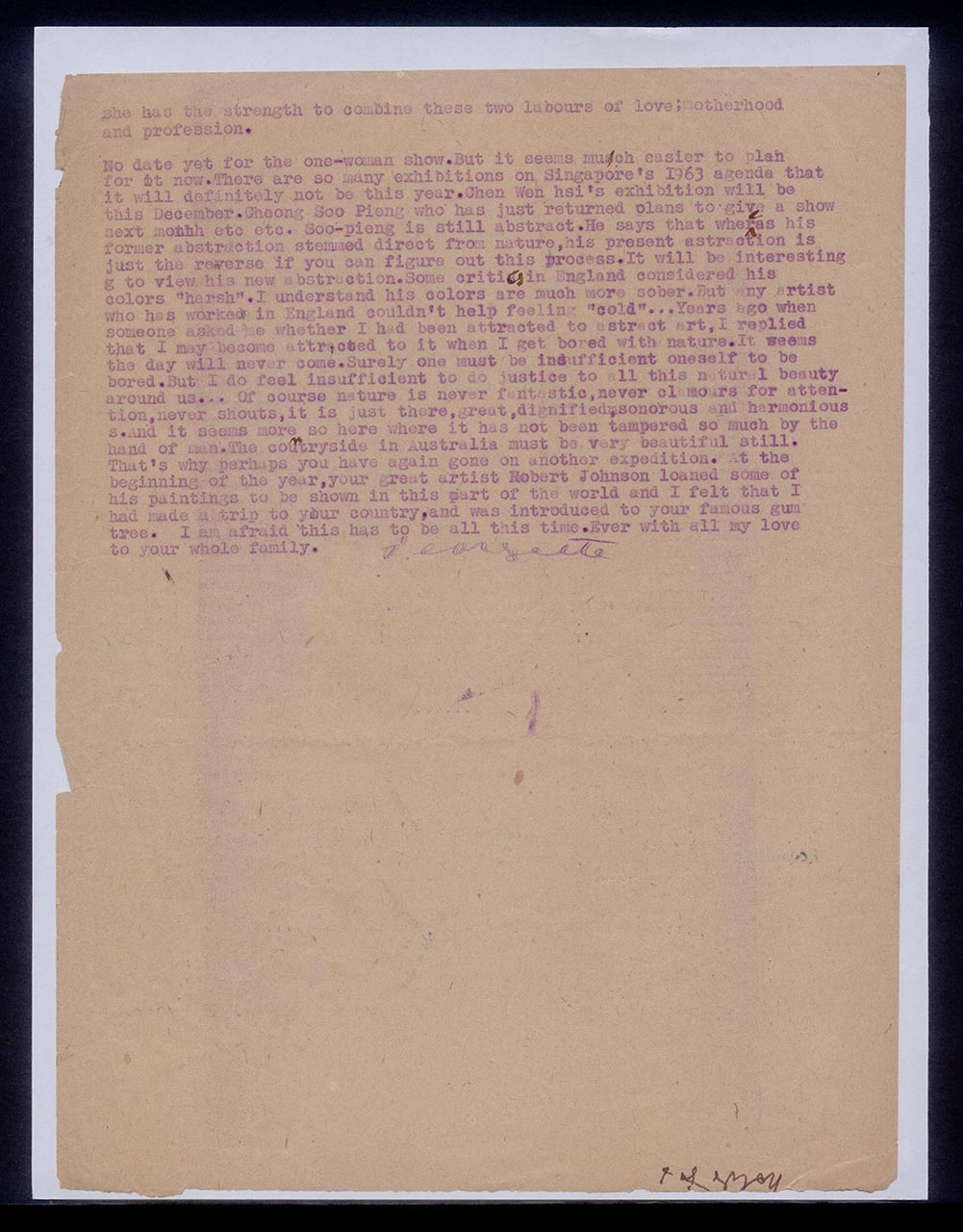 Letter from Georgette Chen to Pat, 17 September 1963 (Page 2 of 2)