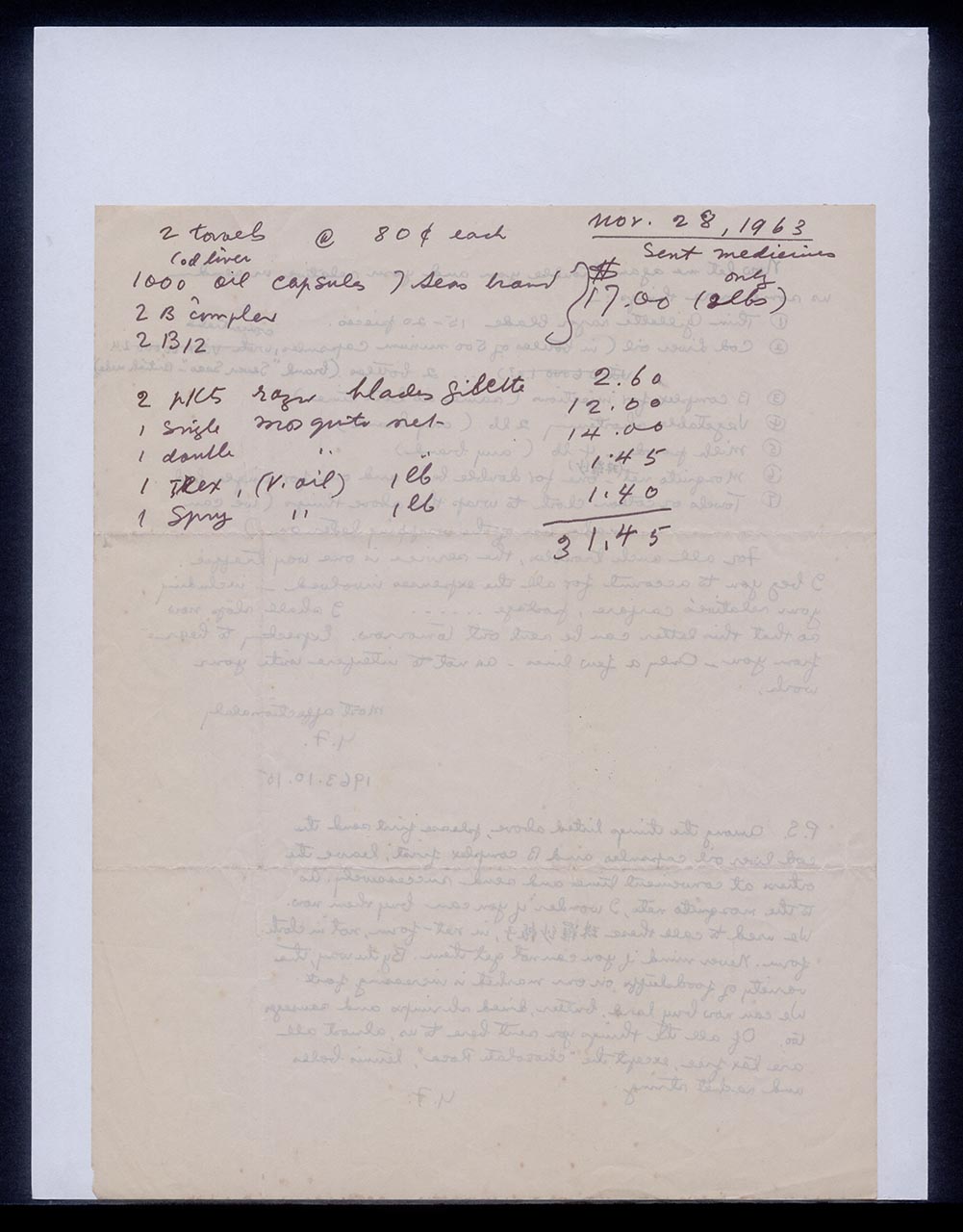 Letter from Chuang Yoeh Foong to Georgette Chen, 15 October 1963 (Page 3 of 3)