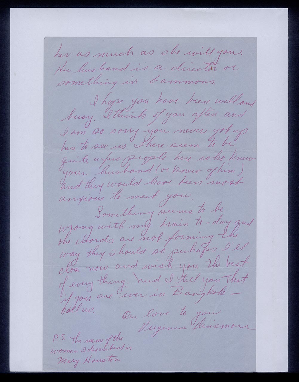 Letter from Virginia Disnmore to Georgette Chen, 1 May 1964 (Page 2 of 2)