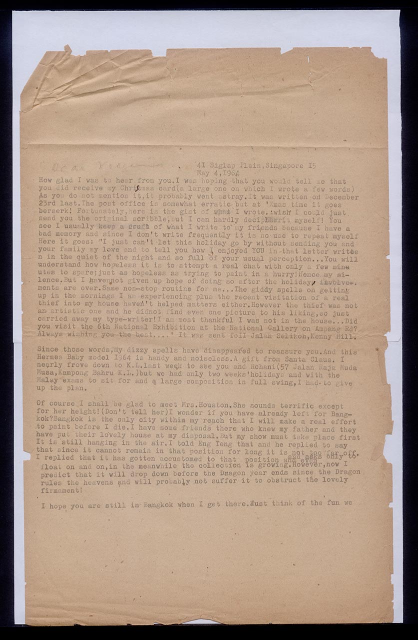 Letter from Georgette Chen to Virginia Dinsmore, 4 May 1964 (Page 1 of 2)