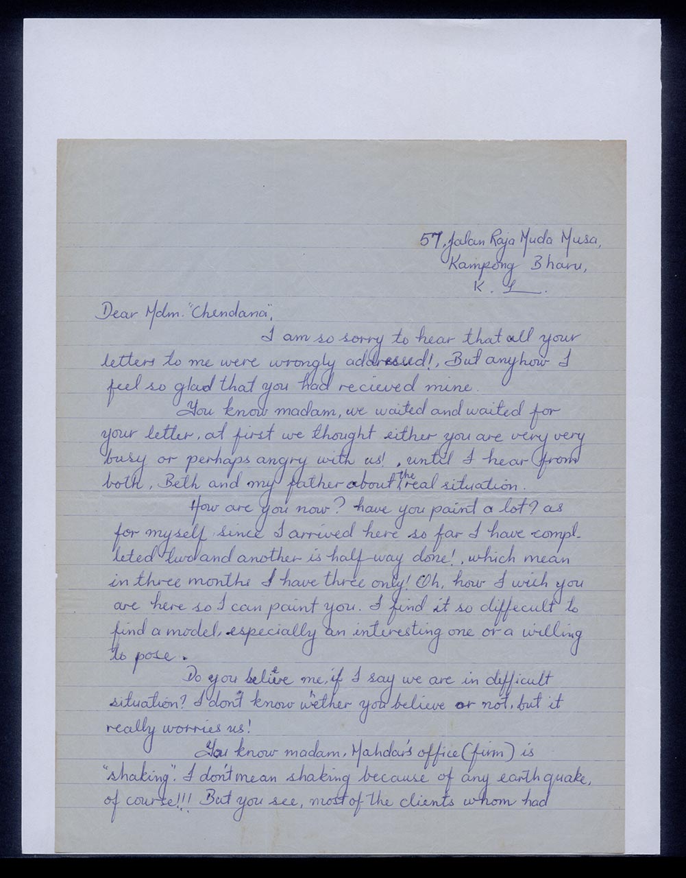 Letter from Rohani Ismail to Georgette Chen, 11 May 1964 (Page 1 of 2)