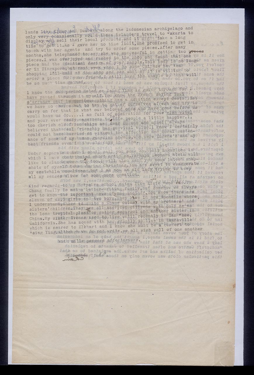 Letter from Georgette Chen to Bernadine Szold-Fritz, 11 January 1971 (Page 2 of 2)