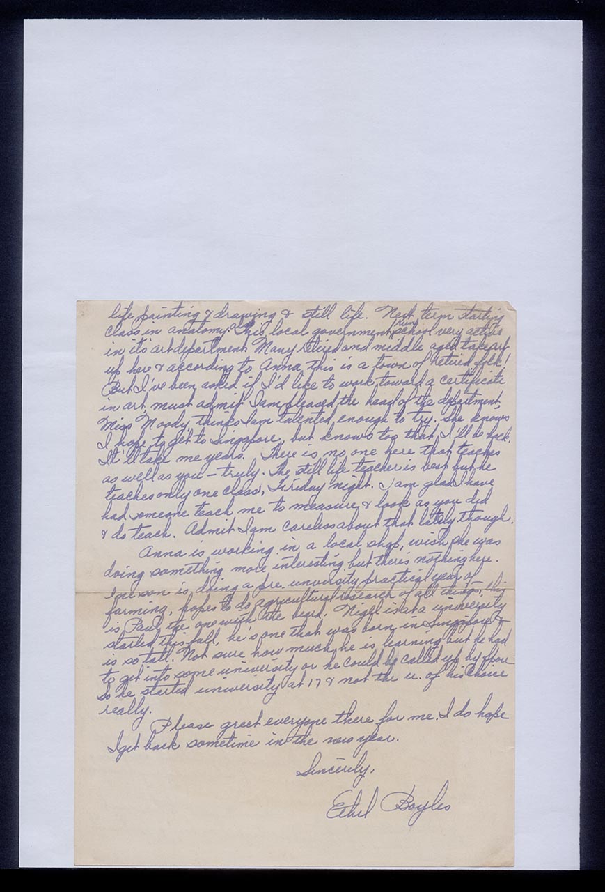 Letter from Echel (?) Boyles to Georgette Chen, 10 December 1971 (Page 2 of 2)