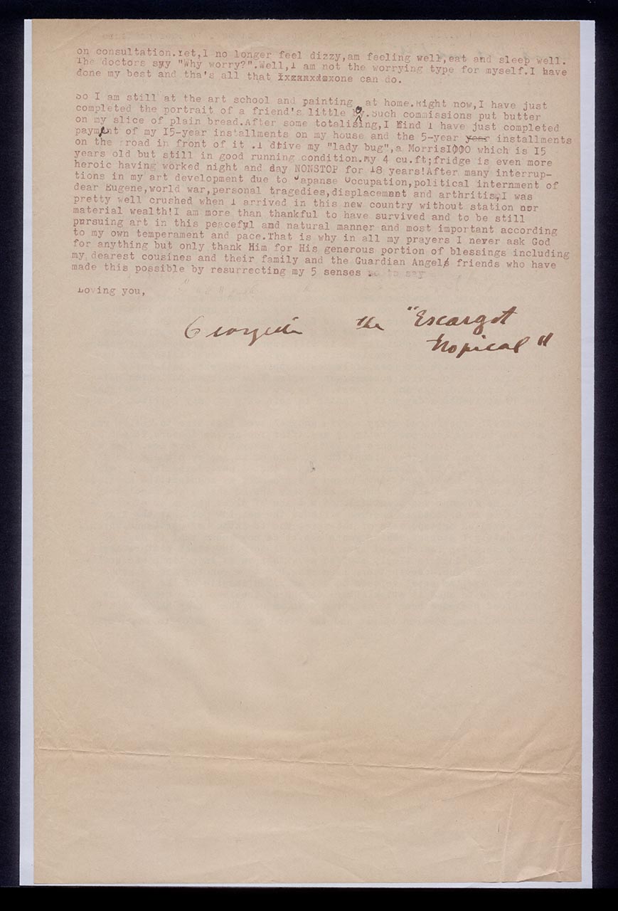 Letter from Georgette Chen to Dorothy Lee and Lucille Lee, 4 September 1972 (Page 2 of 2)