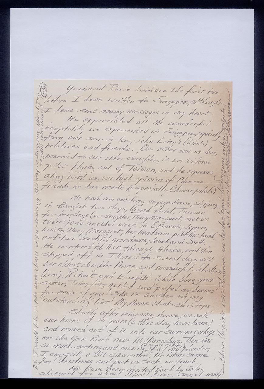 Letter from Martha Plummer to Georgette Chen, 22 January 1975 (Page 2 of 2)