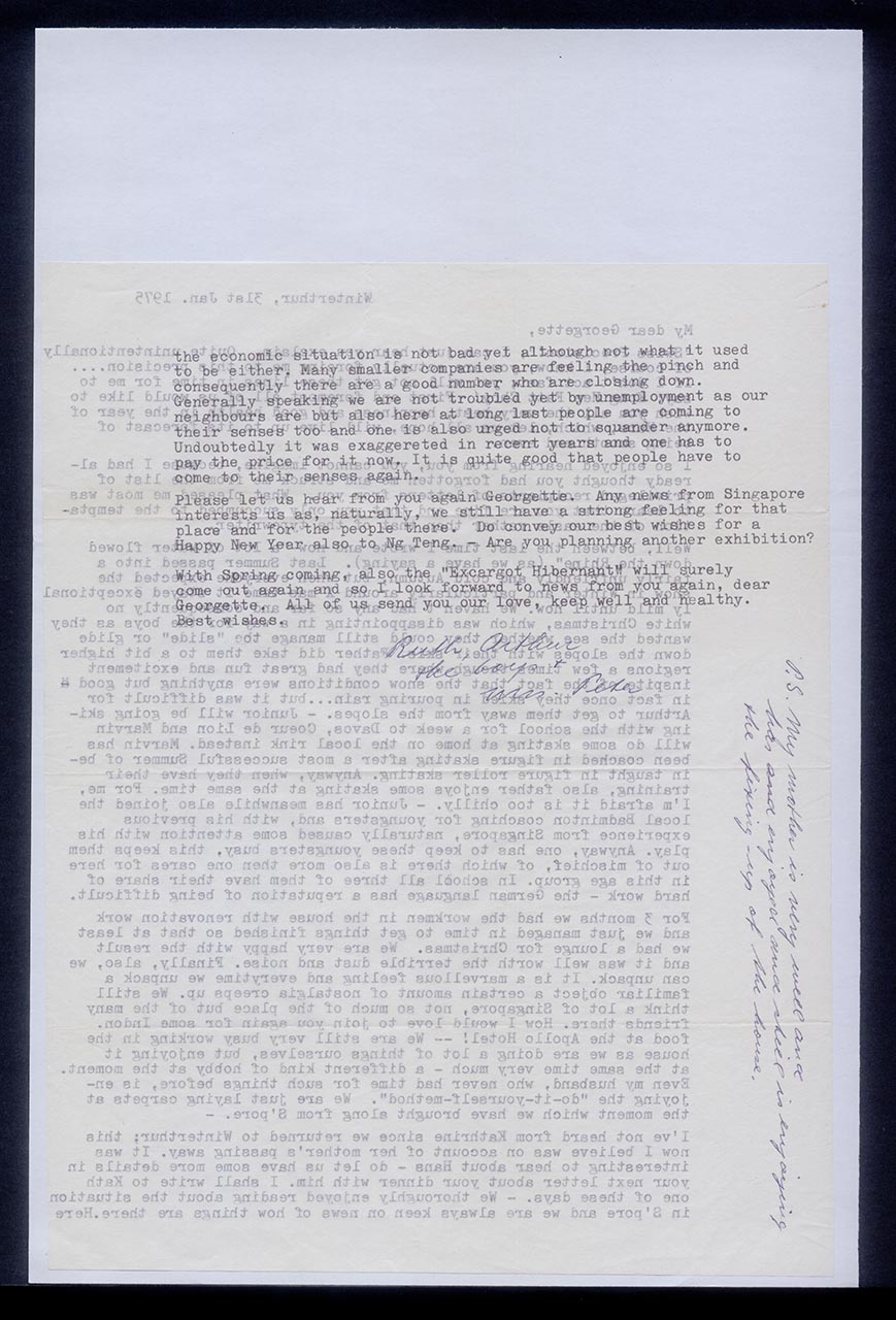 Letter from Ruth Reich to Georgette Chen, 31 January 1975 (Page 4 of 4)