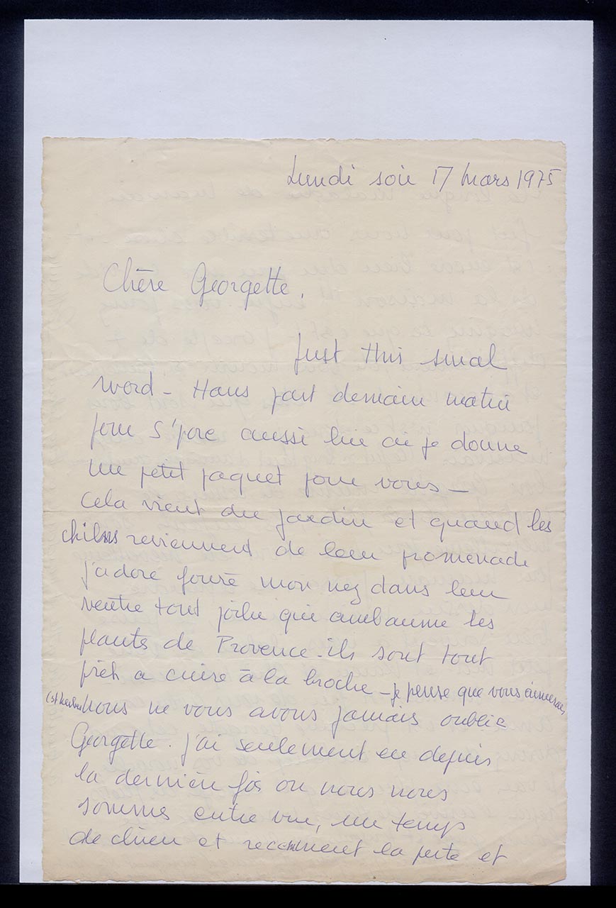 Letter from Katherine Schmid to Georgette Chen, 17 March 1975 (Page 1 of 2)