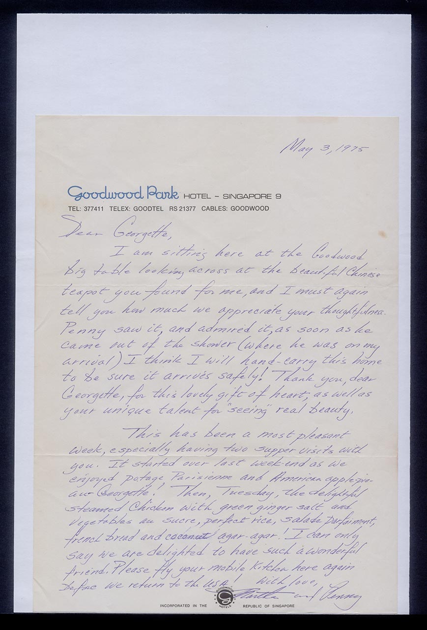 Letter from Martha and Penny to Georgette Chen, 3 March 1975
