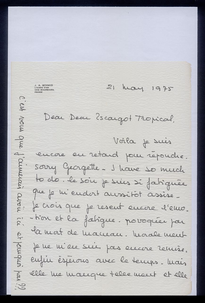 Letter from Katherine Schmid to Georgette Chen, 21 May 1975 (Page 1 of 2)