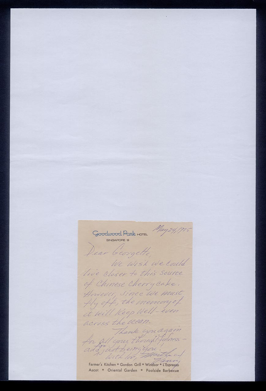 Letter from Martha and Penny to Georgette Chen, 24 March 1975