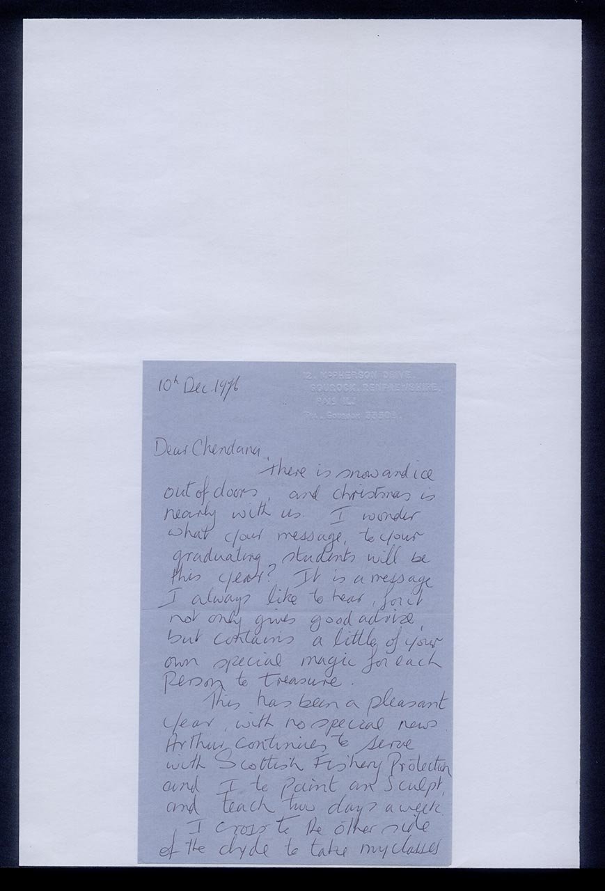 Letter from Naomi to Georgette Chen, 10 December 1976 (Page 1 of 2)
