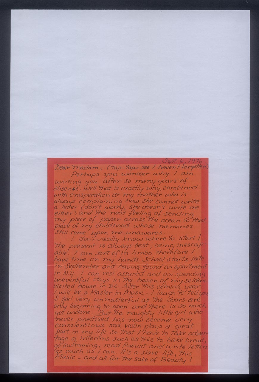 Letter from Kim Soye to Georgette Chen, 6 September 1976 (Page 2 of 5)