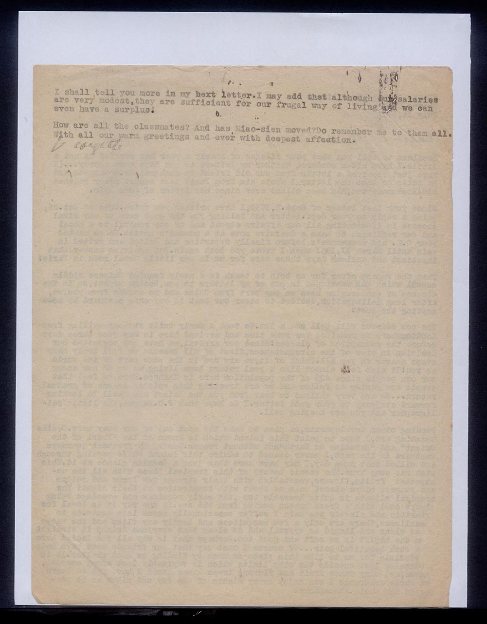 Letter from Georgette Chen to Chuang Yoeh Foong, 14 July 1951 (Page 2 of 2)
