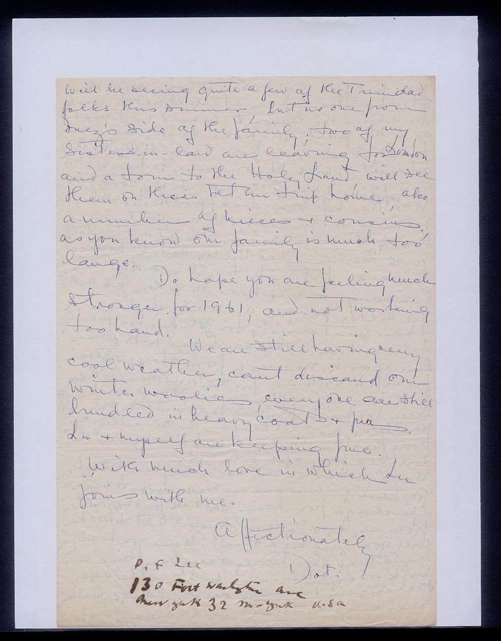 Letter from Dorothy Lee to Georgette Chen, 5 April 1961 (Page 3 of 3)