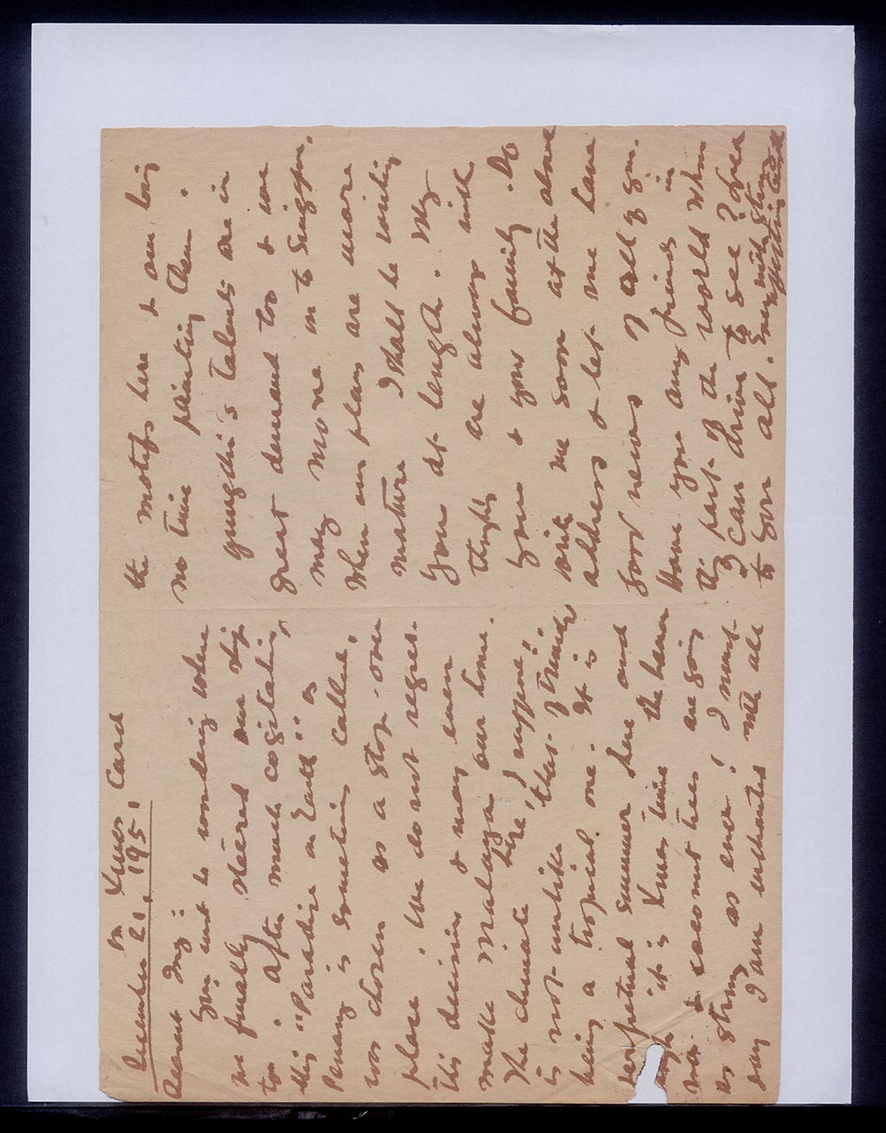 Letter from Georgette Chen to Inez, 21 December 1951