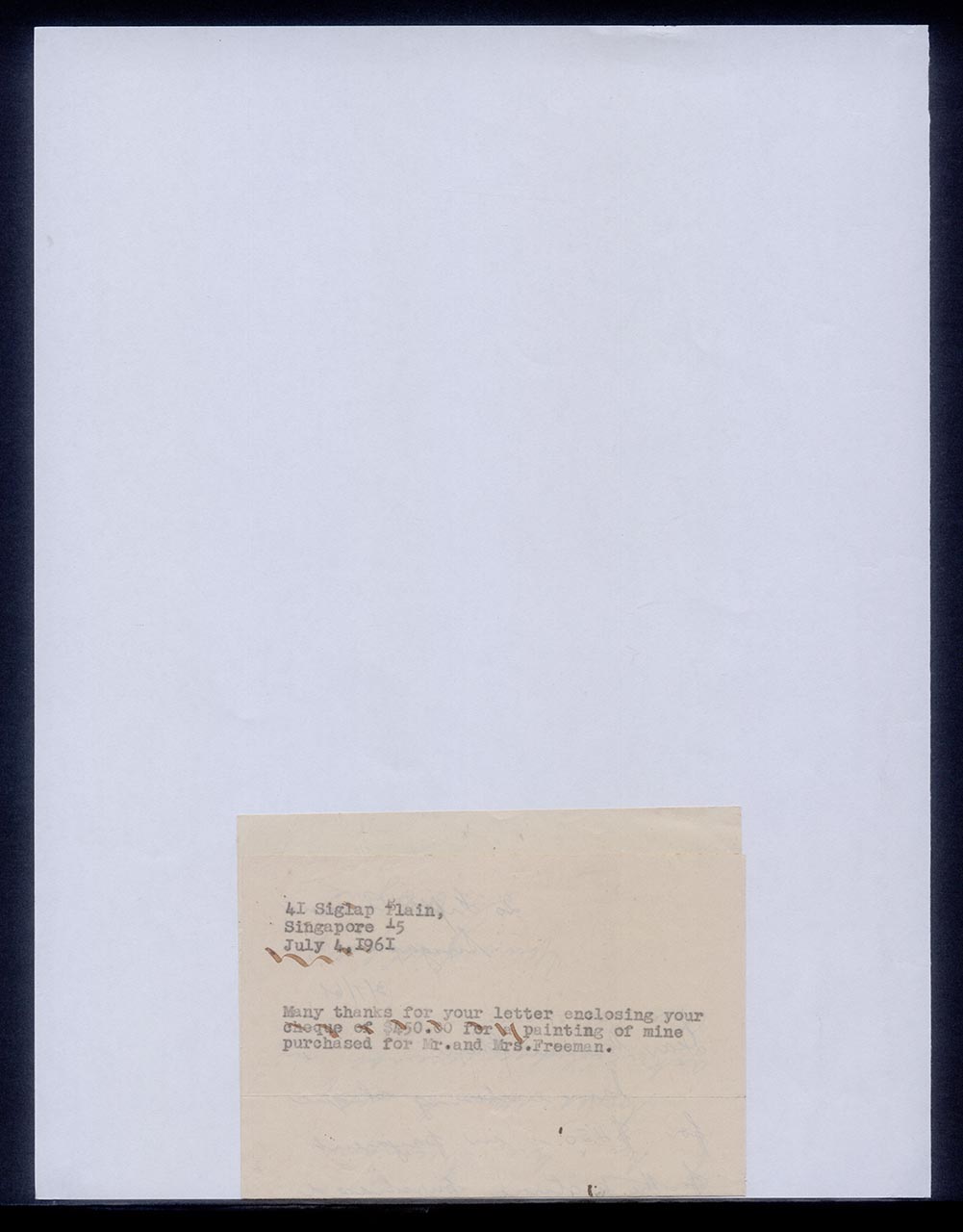 Letter from Georgette Chen to Mr O' Byrne, 4 July 1961 (Page 2 of 3)