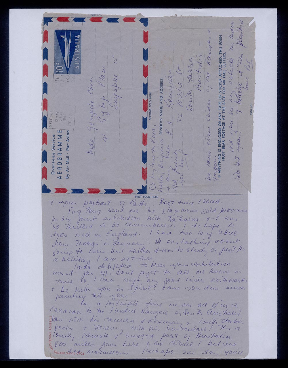 Letter from Patricia Northmore Kennison to Georgette Chen, 10 May 1962 (Page 2 of 2)
