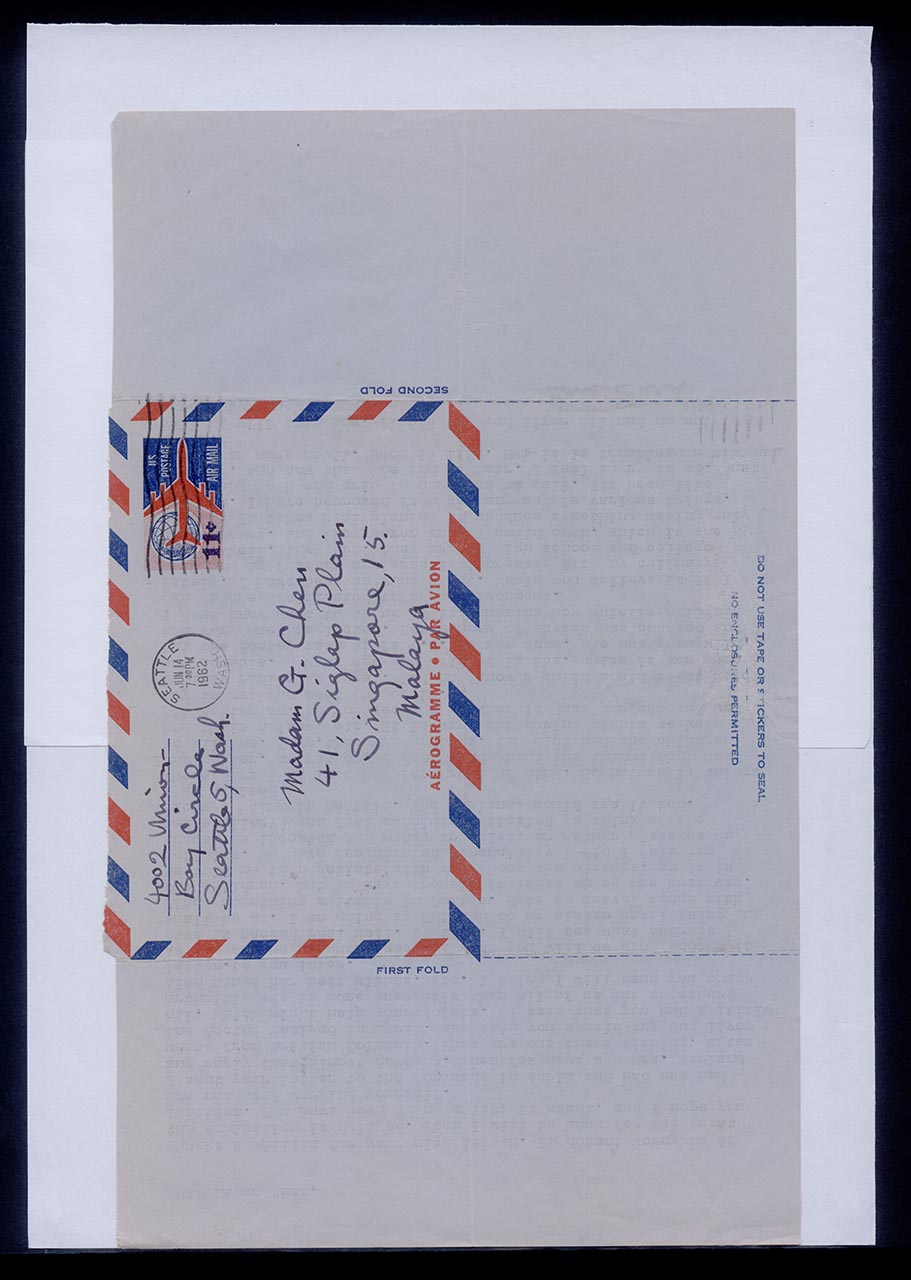 Letter from Kim Sura to Georgette Chen, 14 June 1962 (Page 2 of 2)