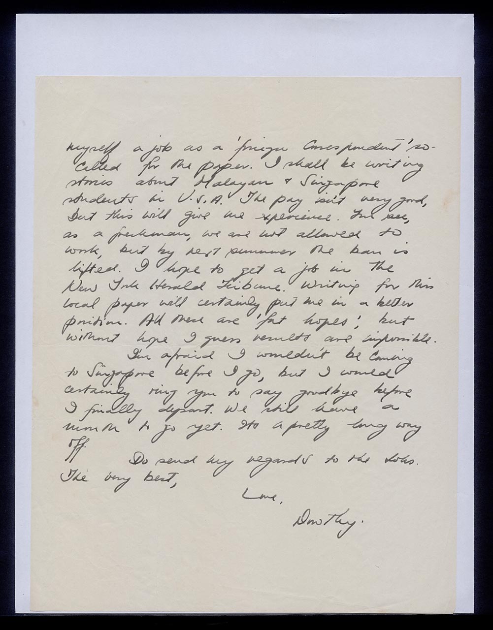Letter from Dorothy Chen to Georgette Chen, 10 July 1962 (Page 2 of 2)
