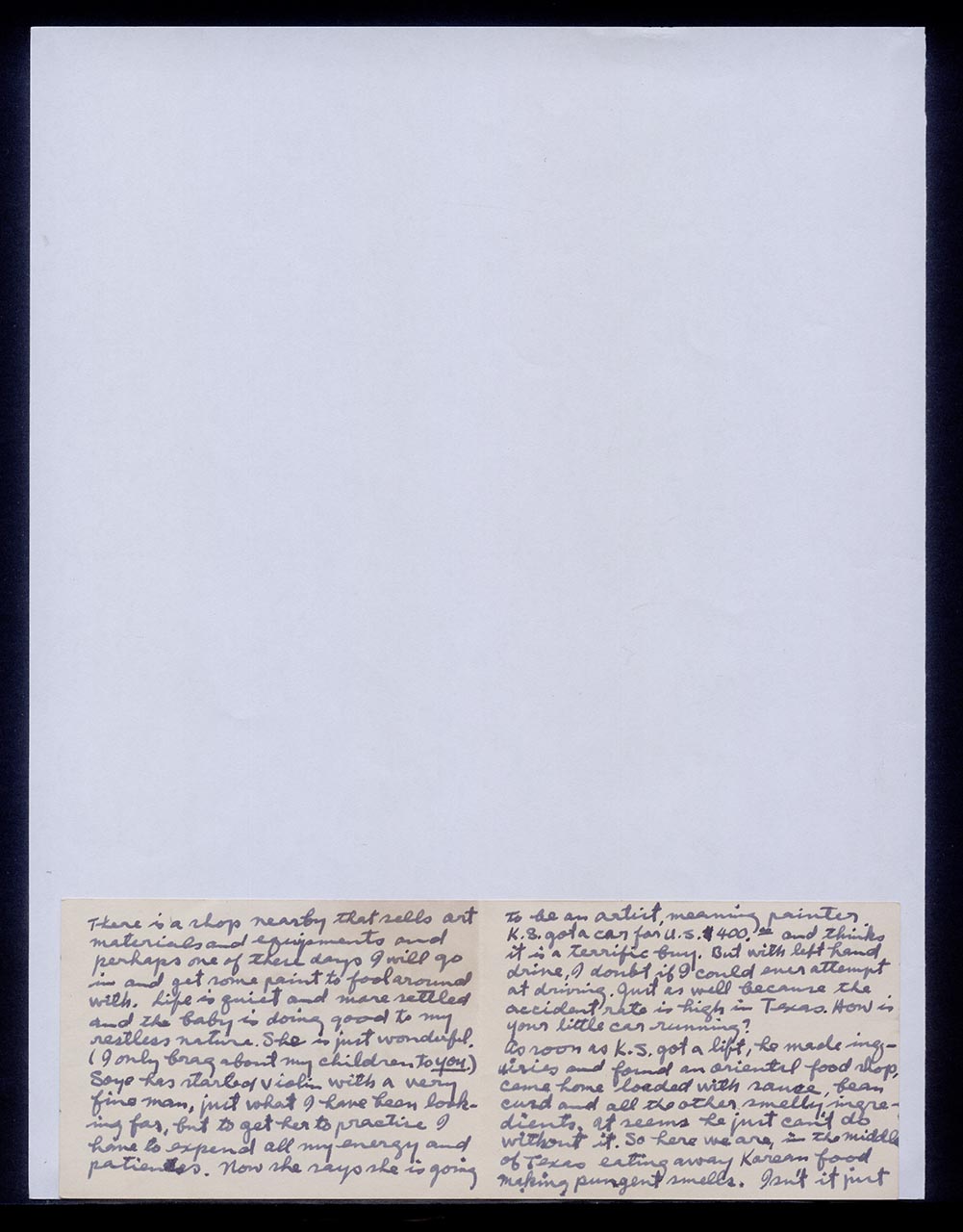 Card from Kim Sura to Georgette Chen, 29 July 1962 (Page 2 of 2)