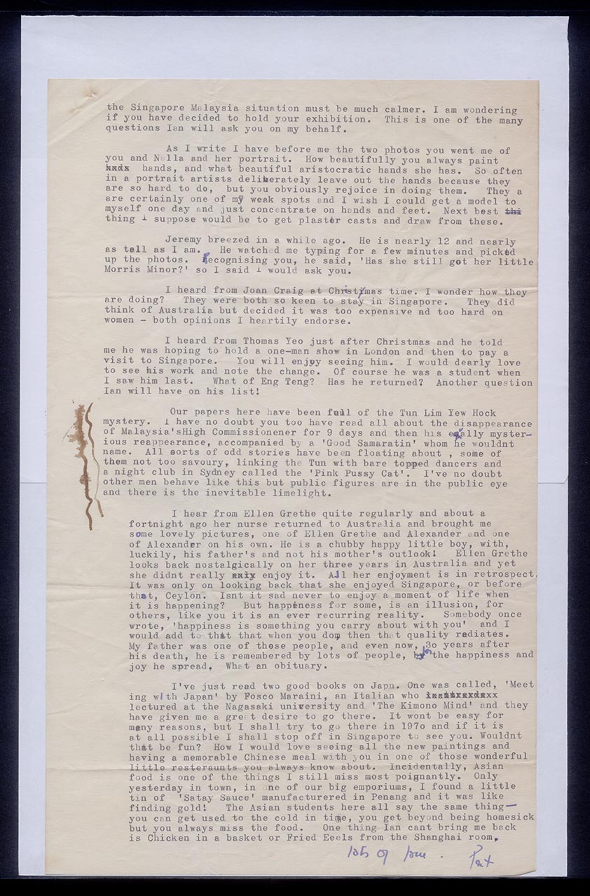 Letter from Patricia Northmore Kennison to Georgette Chen, 3 July 1966 (Page 2 of 3)