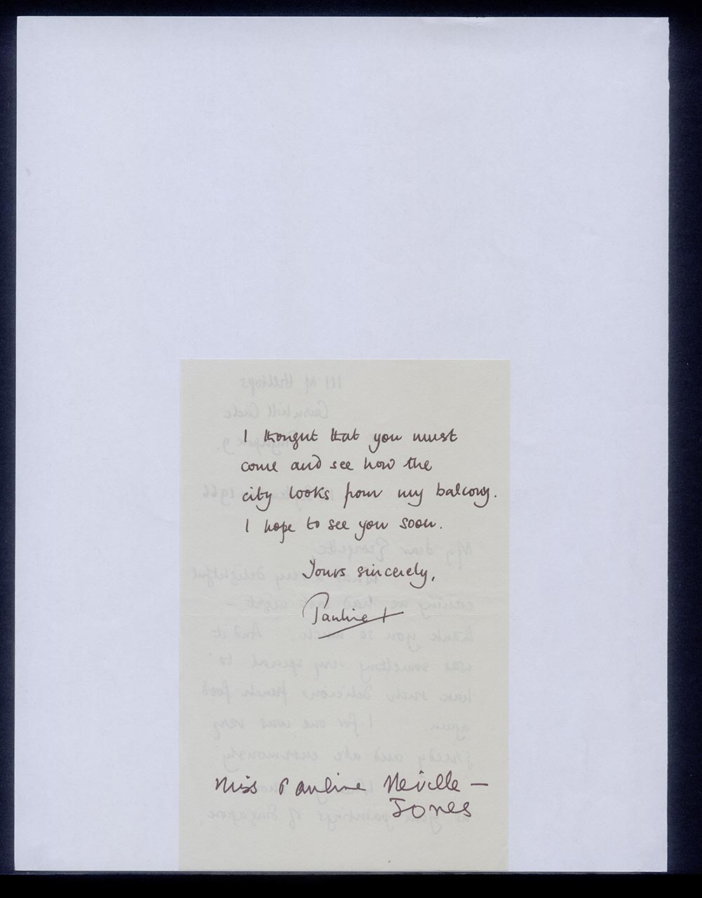 Letter from Pauline Neville-Jones to Georgette Chen, 12 September 1966 (Page 2 of 2)
