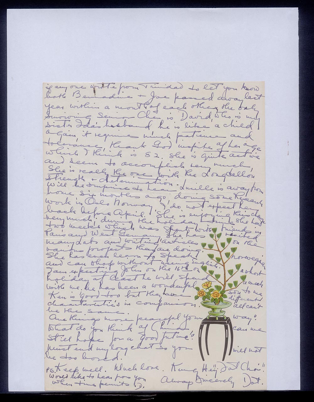 Letter from Dorothy Lee to Georgette Chen, 3 February 1967 (Page 2 of 2)