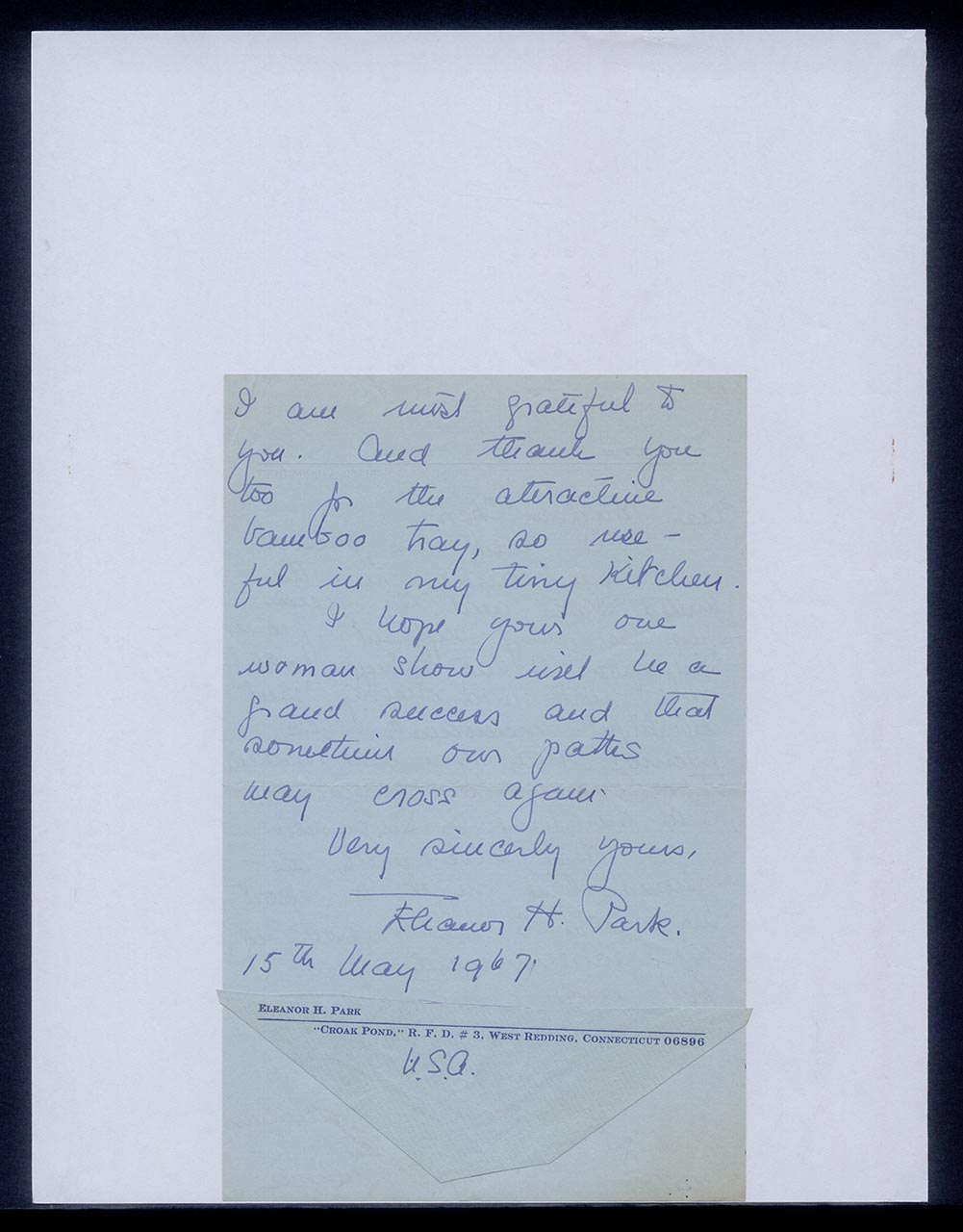 Letter from Eleanor H. Park to Georgette Chen, 15 May 1967 (Page 2 of 2)
