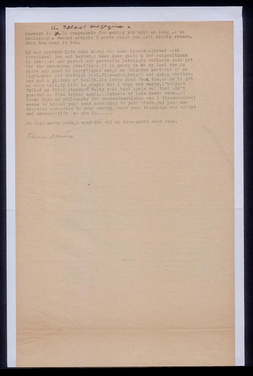 Letter from Georgette Chen to Patricia Northmore Kennison, 17 October 1967 (Page 2 of 2)