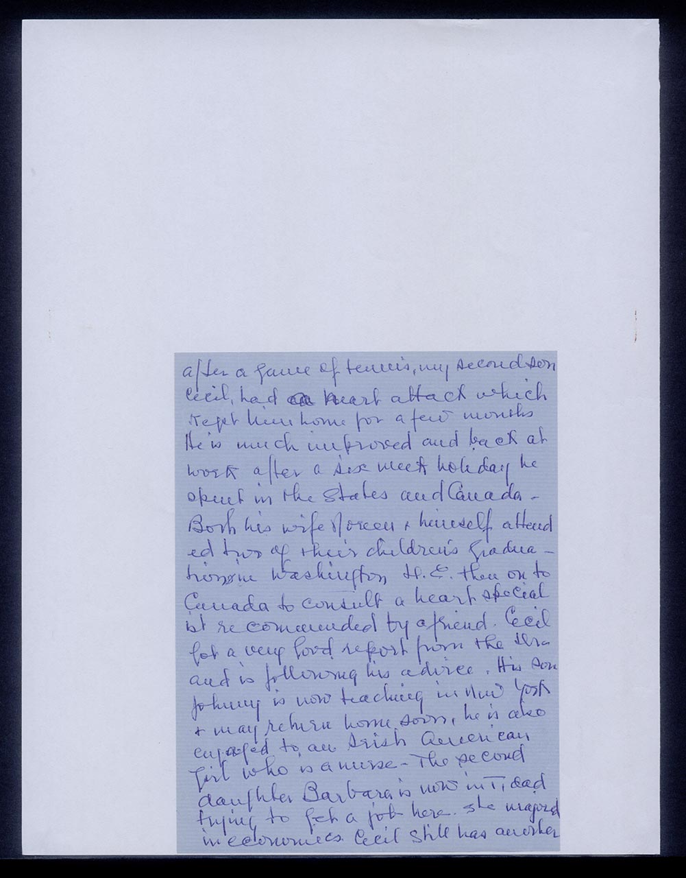 Card from Inez Achem to Georgette Chen, 12 February 1967 (Page 5 of 6)