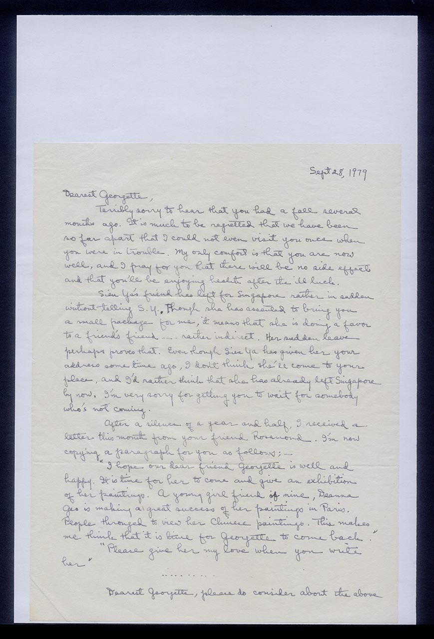 Letter from Chuang Yoeh Foong to Georgette Chen, 28 September 1979 (Page 2 of 3)
