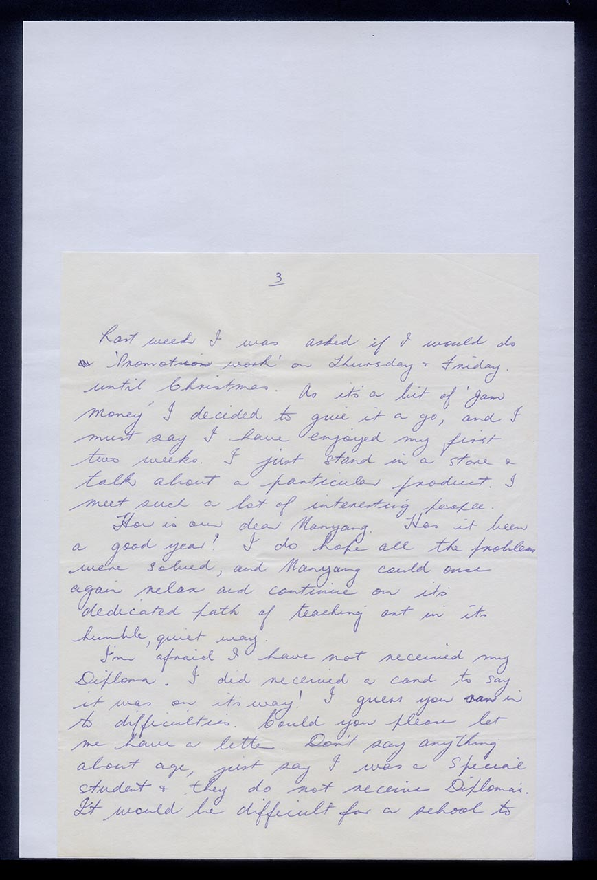 Letter from Alice Eck to Georgette Chen, 10 November 1979 (Page 5 of 7)