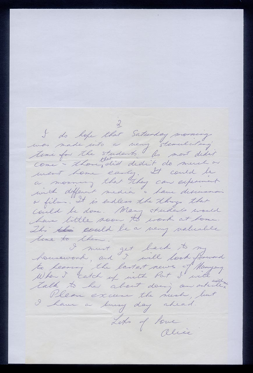 Letter from Alice Eck to Georgette Chen, 14 November 1979 (Page 4 of 4)