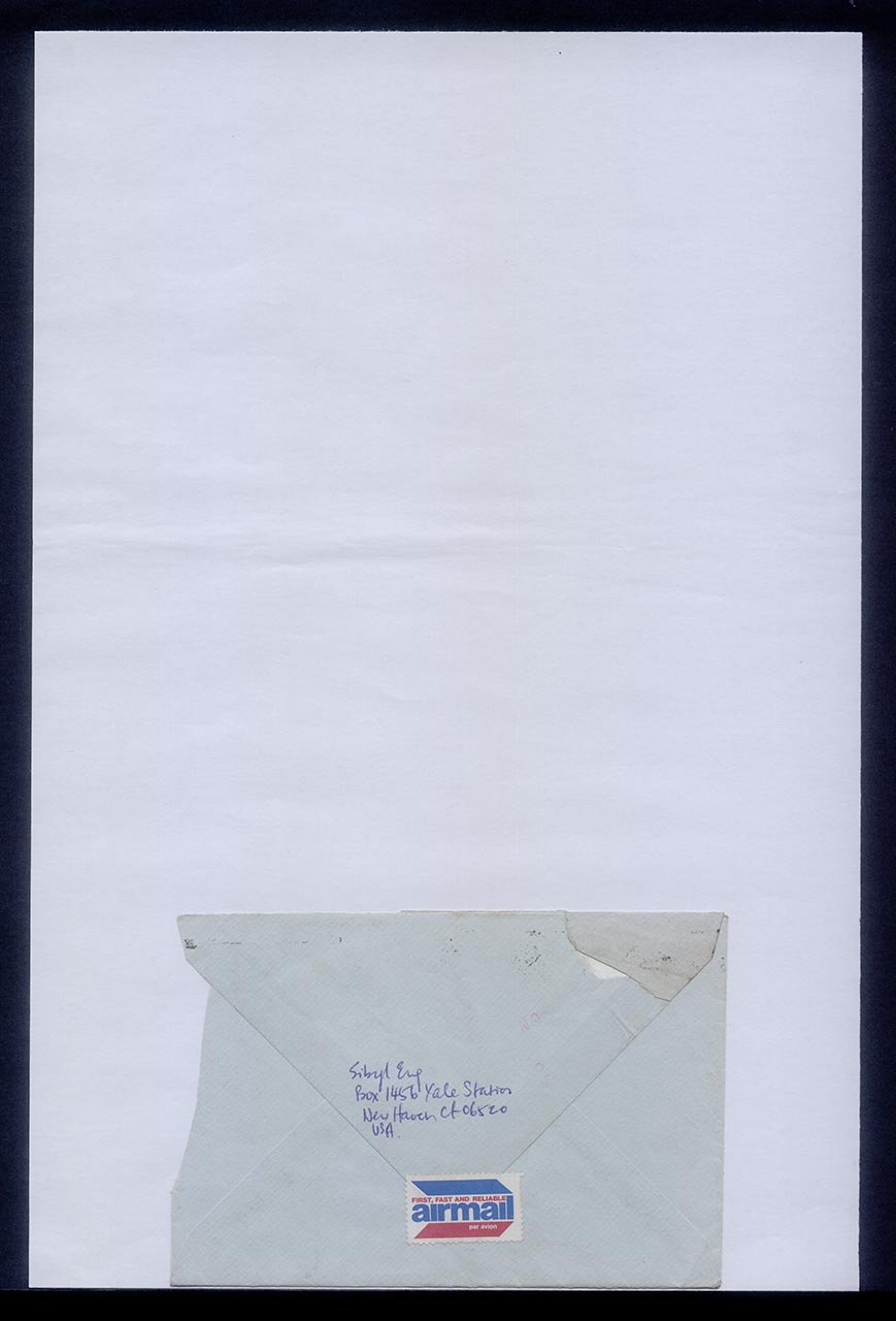 Letter from Sibyl to Georgette Chen, 1 December 1979 (Page 2 of 4)