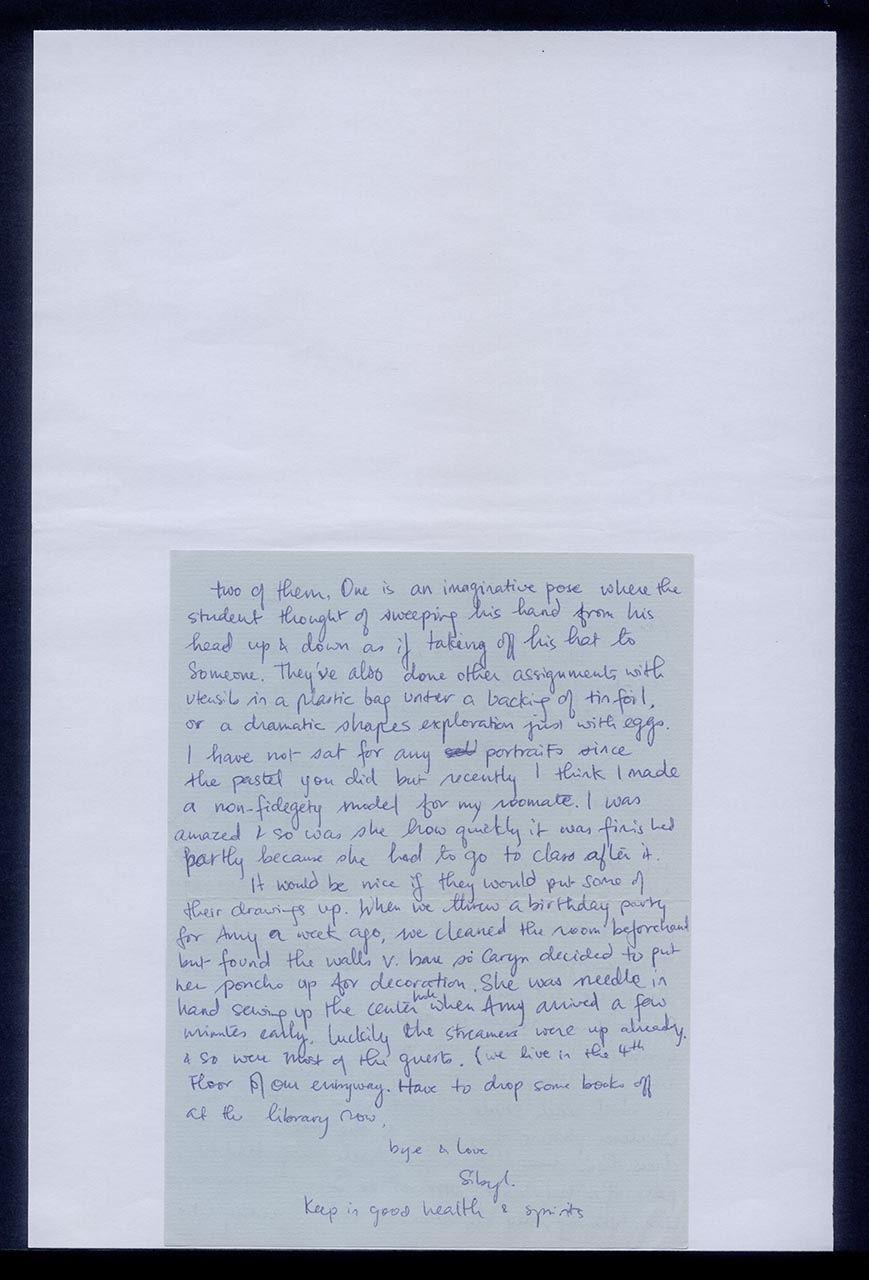 Letter from Sibyl to Georgette Chen, 1 December 1979 (Page 4 of 4)