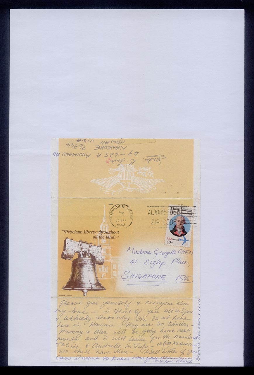 Letter to Georgette Chen, 20 April 1981 (Page 2 of 2)