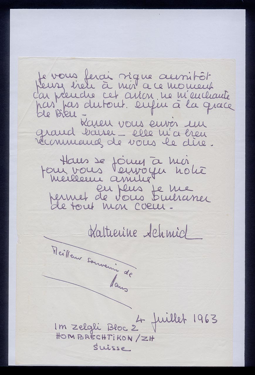 Letter from Katherine Schmid to Georgette Chen, 4 July 1963 (Page 7 of 7)