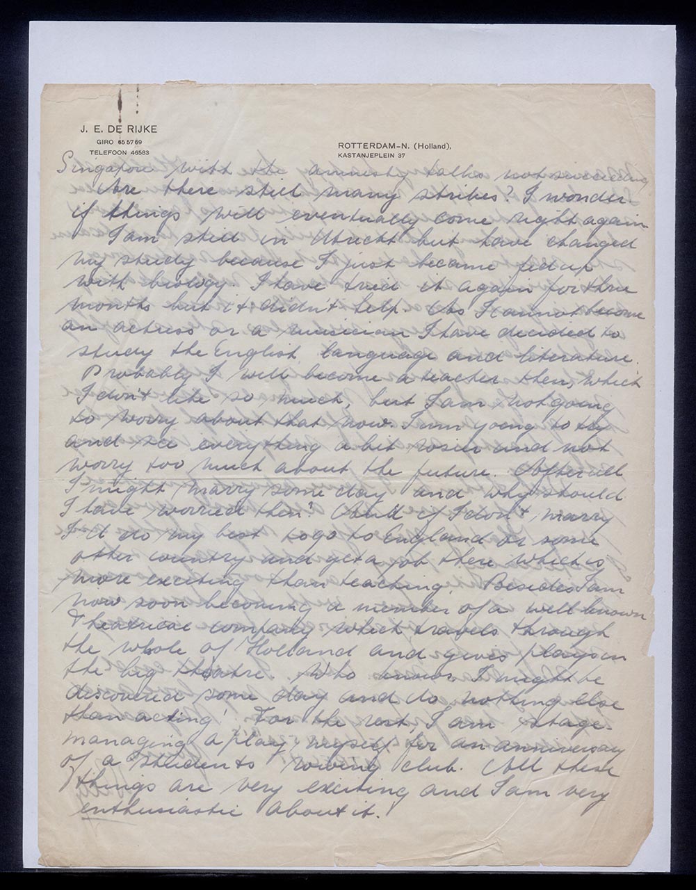 Letter from Willy to Georgette Chen, 5 January 1955 (Page 4 of 5)