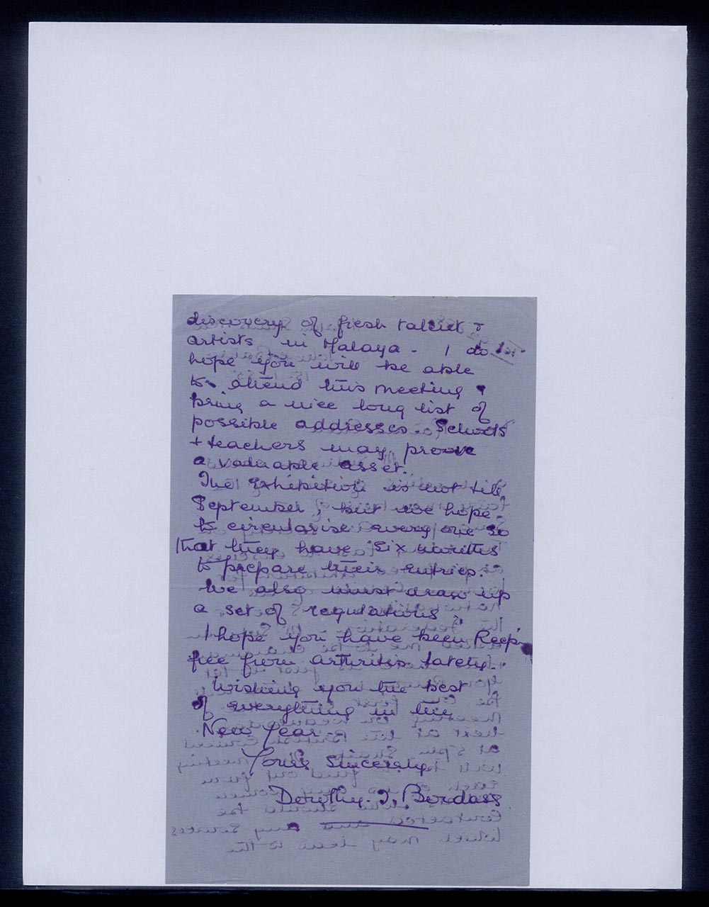 Letter from Dorothy Bordass to Georgette Chen, 15 January 1955 (Page 2 of 2)