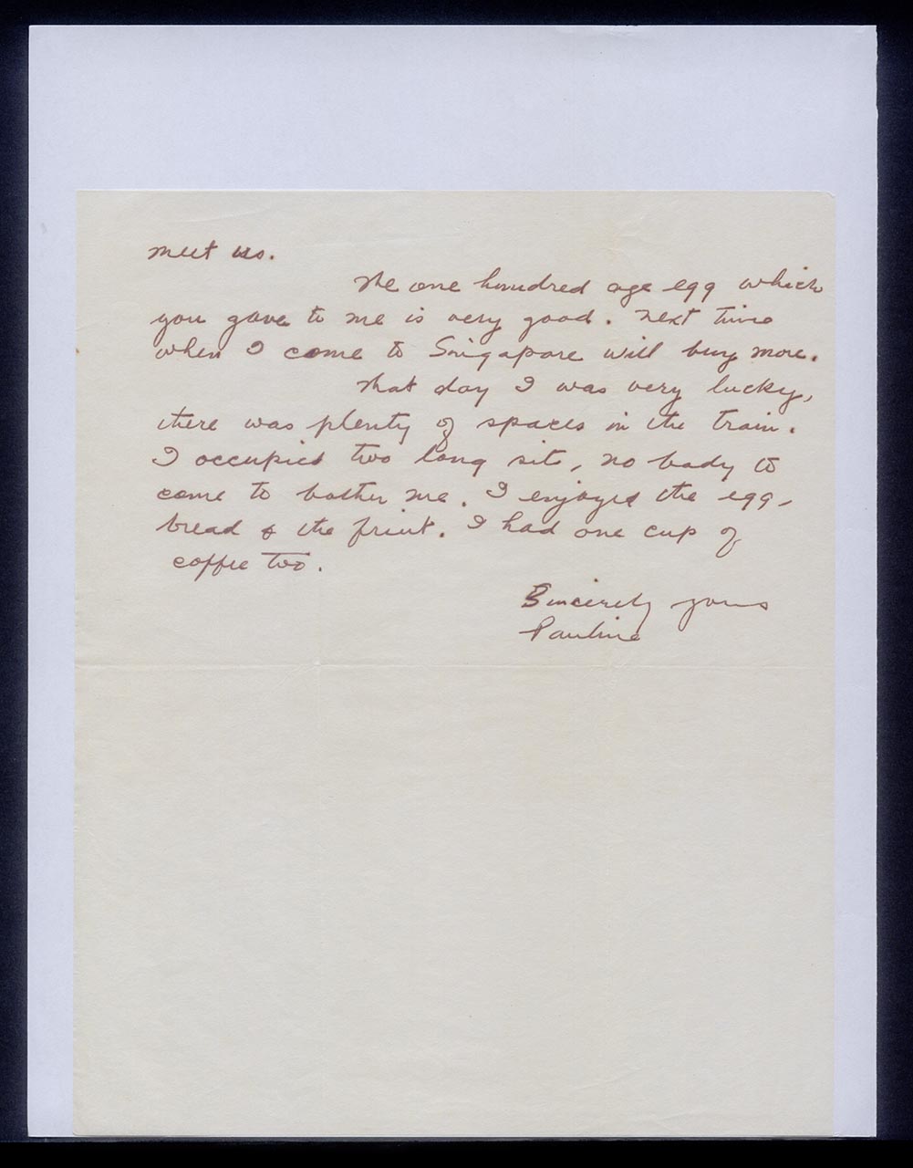 Letter from Pauline Chen to Georgette Chen, 15 July 1955 (Page 2 of 2)
