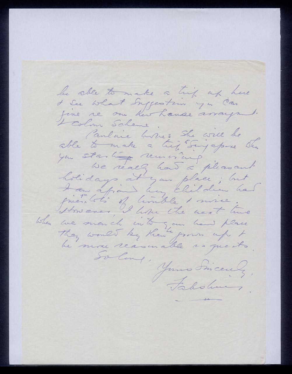 Letter from Chen Fah-Shin to Georgette Chen, 22 September 1955 (Page 2 of 2)