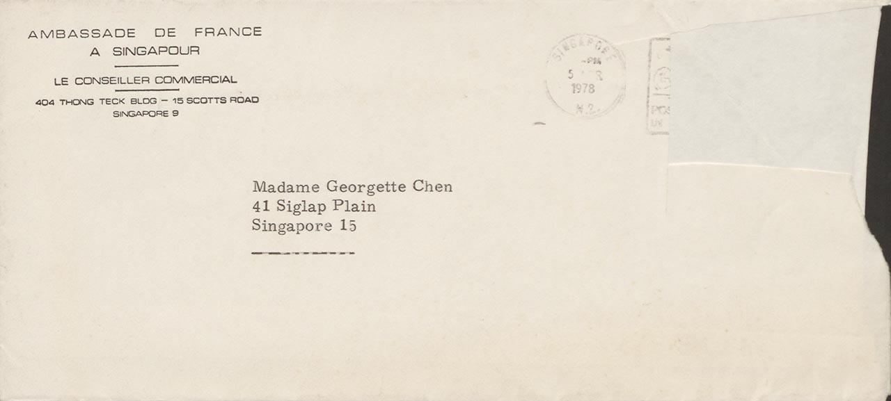 Letter from J. Ph. Quercy to Georgette Chen, 14 April 1978  (Page 1 of 2)
