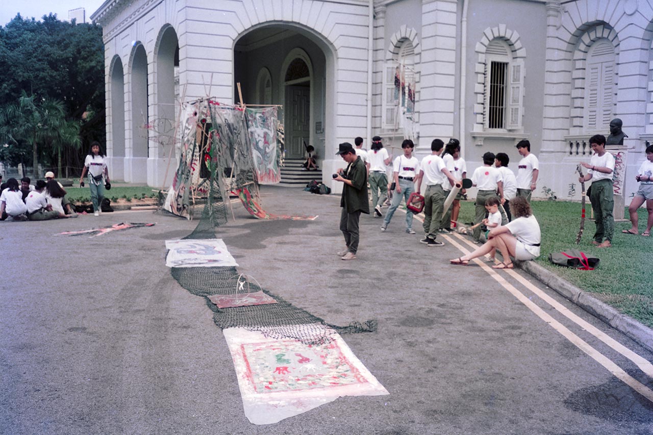 Photographic documentation of "Operation Evolutionary Sculpture" by the Art Commandos