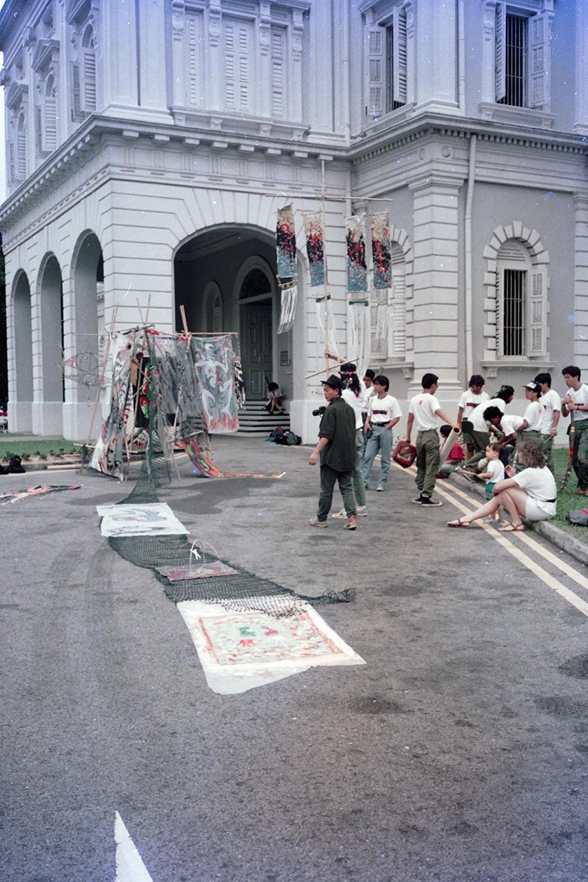Photographic documentation of "Operation Evolutionary Sculpture" by the Art Commandos