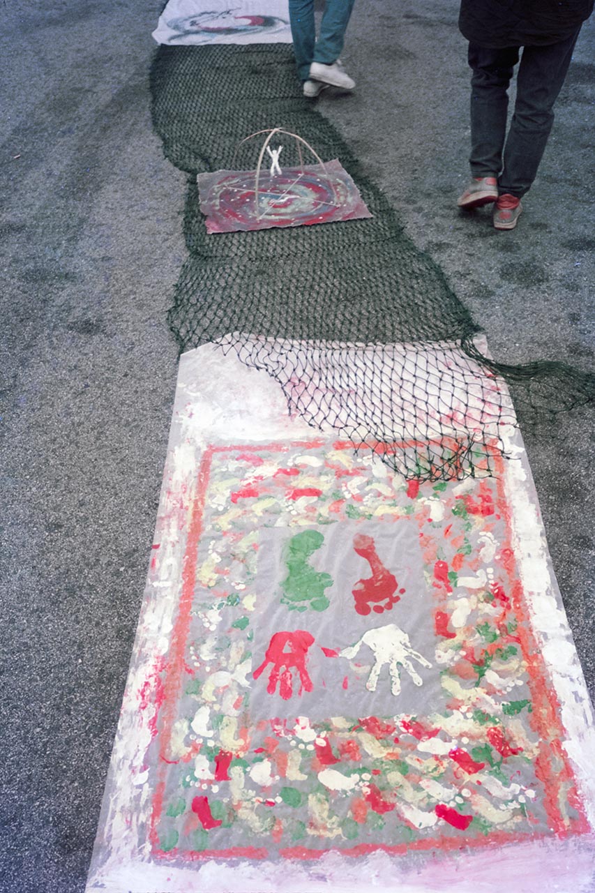 Photographic documentation of "Operation Evolutionary Sculpture" by the Art Commandos