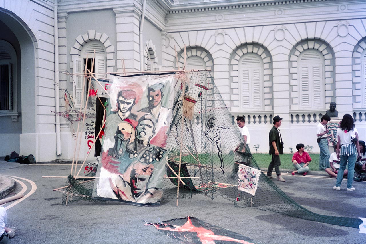 Photographic documentation of "Operation Evolutionary Sculpture" by the Art Commandos