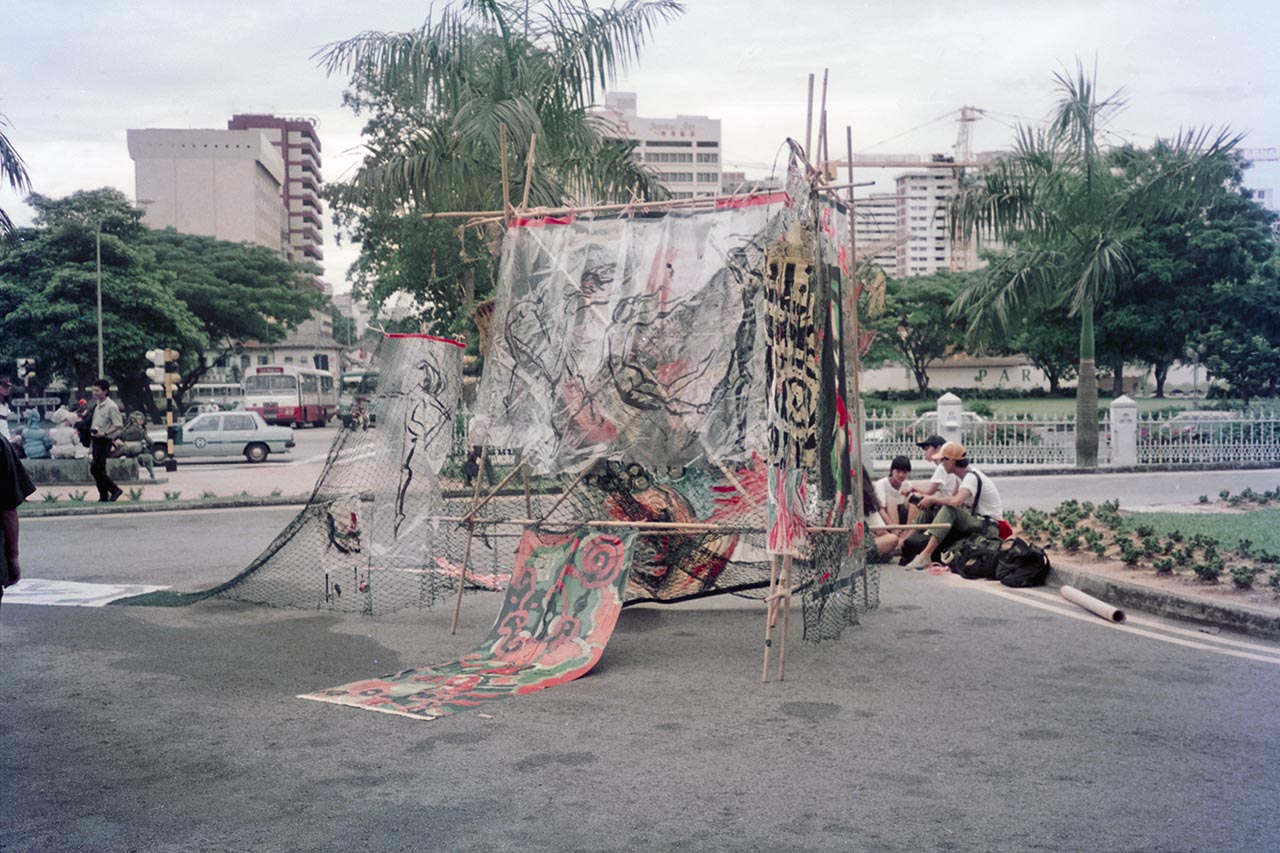 Photographic documentation of "Operation Evolutionary Sculpture" by the Art Commandos
