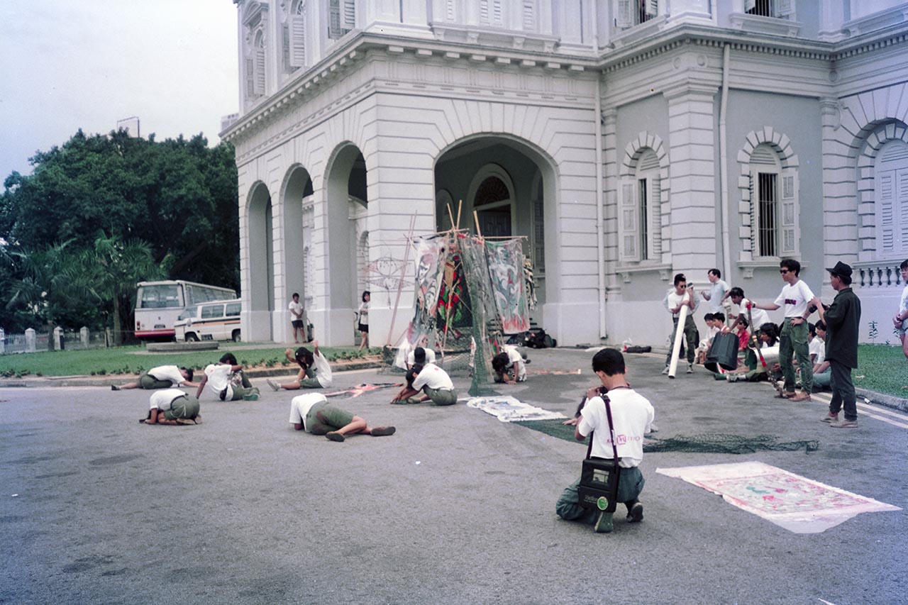 Photographic documentation of "Operation Evolutionary Sculpture" by the Art Commandos