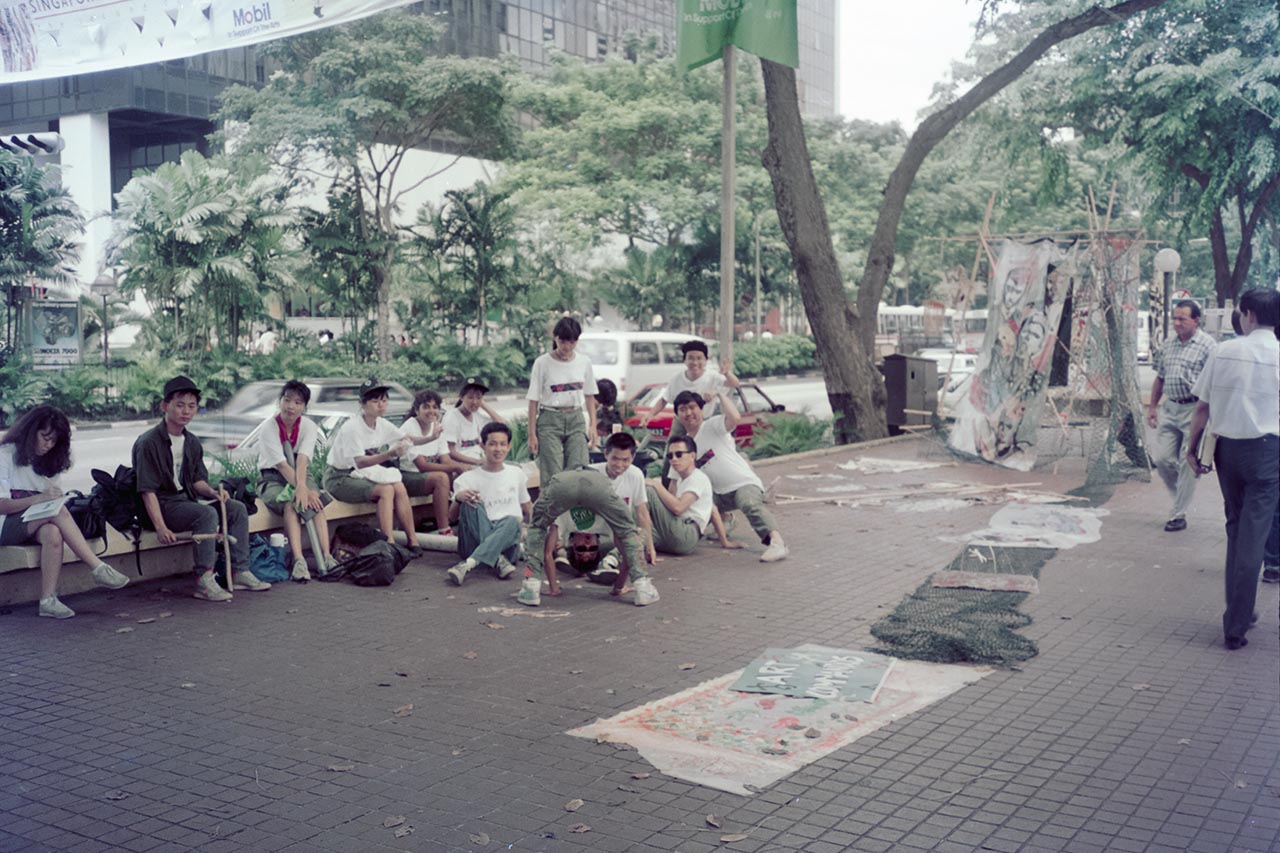 Photographic documentation of "Operation Evolutionary Sculpture" by the Art Commandos