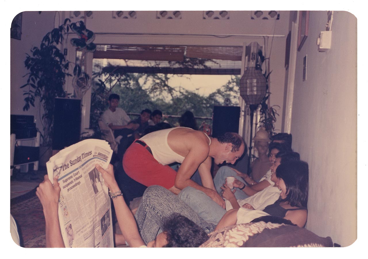 Photographic documentation of the post-event gathering for Art Commandos